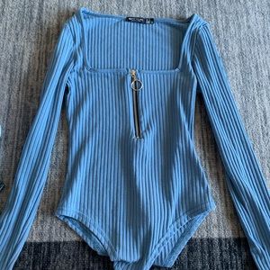 blue nasty gal bodysuit